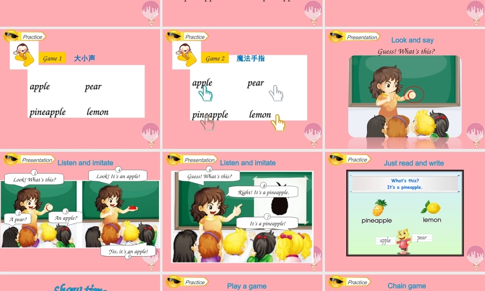 四年级英语上册 Unit 3 It’s a pineapple（Lesson 13）教学课件 人教精通版-人教版小学四年级上册英语课件