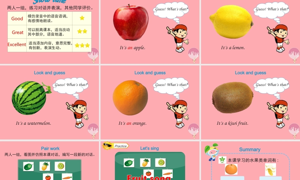 四年级英语上册 Unit 3 It’s a pineapple（Lesson 14）教学课件 人教精通版-人教版小学四年级上册英语课件