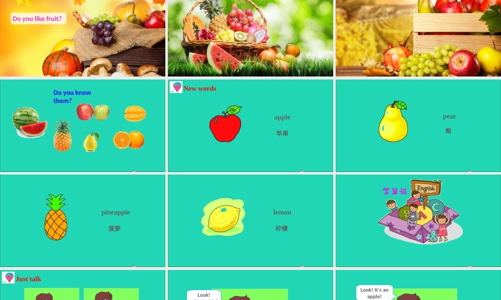 四年级英语上册 Unit 3 It's a pineapple Lesson 13课件+素材 人教精通版（三起）