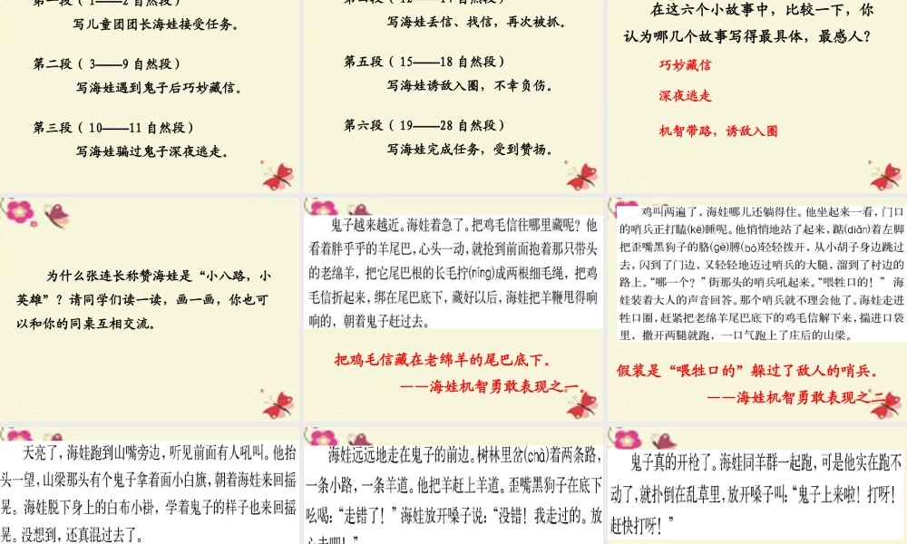 六年级语文下册 第5单元 选读六《鸡毛信（二）》课件 语文A版-语文A版小学六年级下册语文课件