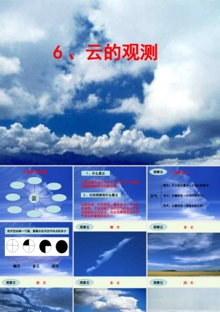 四年级科学上册 1.6 云的观测课件4 教科版-教科版小学四年级上册自然科学课件