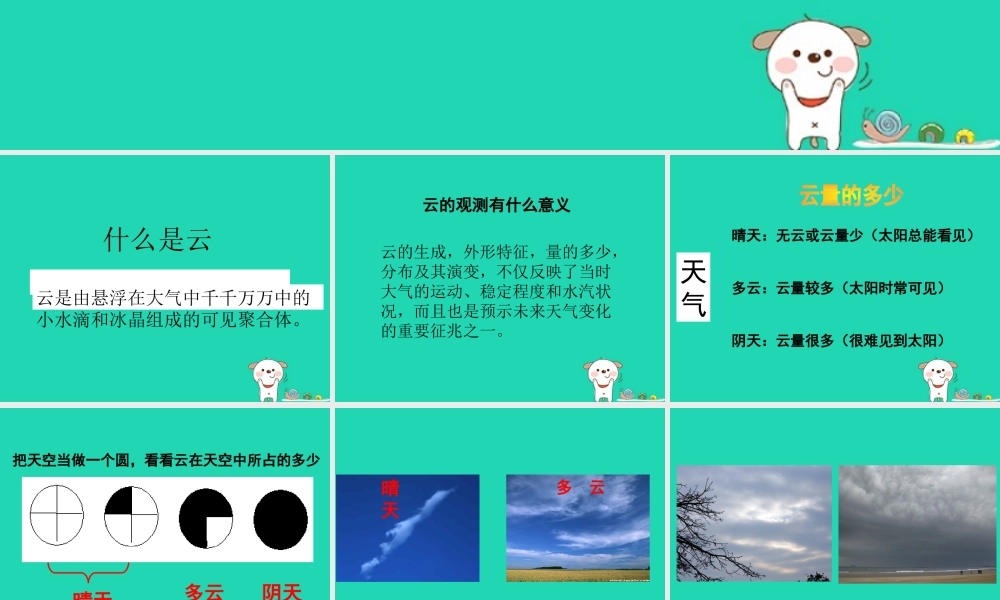 四年级科学上册 1.6云的观测课件 教科版-教科版小学四年级上册自然科学课件