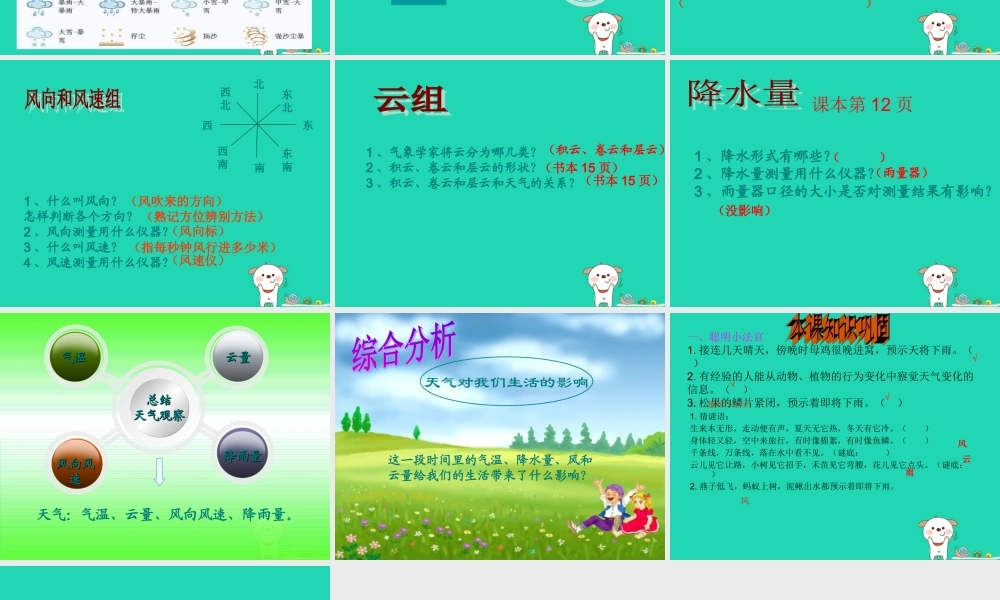 四年级科学上册 1.7 总结我们的天气观察课件 教科版-教科版小学四年级上册自然科学课件