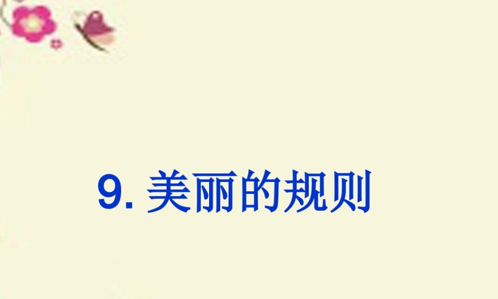 六年级语文下册 第2单元 9《美丽的规则》课件3 语文S版-语文S版小学六年级下册语文课件