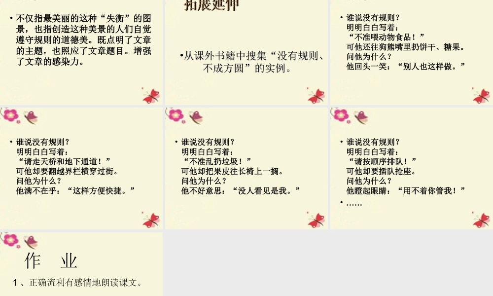 六年级语文下册 第2单元 9《美丽的规则》课件8 语文S版-语文S版小学六年级下册语文课件