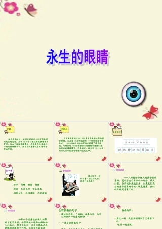 六年级语文下册 第6单元 15《永生的眼睛》课件5 语文A版-语文A版小学六年级下册语文课件