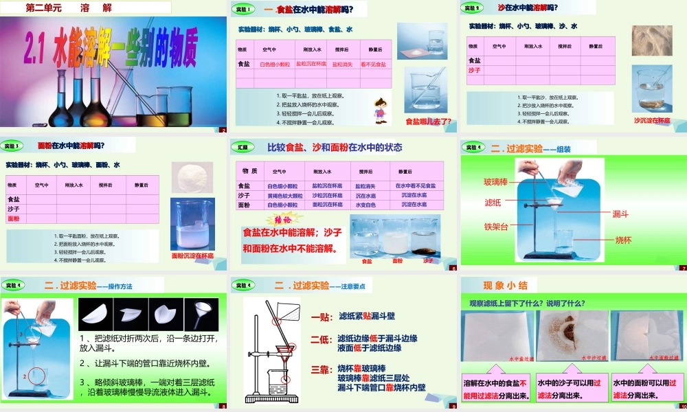 四年级科学上册 2.1 水能溶解一些物质课件4 教科版-教科版小学四年级上册自然科学课件