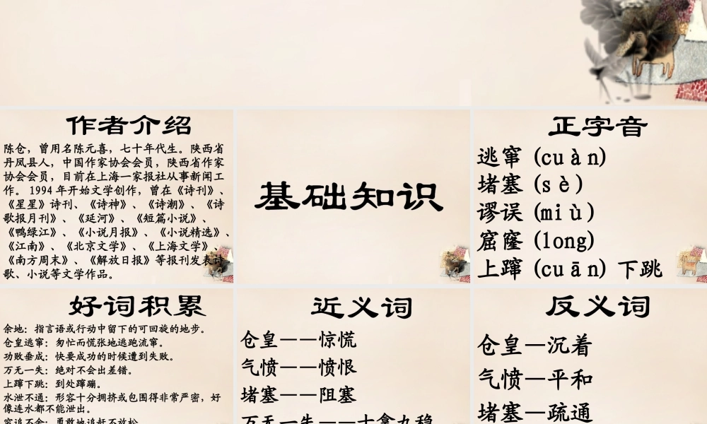 六年级语文下册《不留余地的狼》课件3 长春版-长春版小学六年级下册语文课件