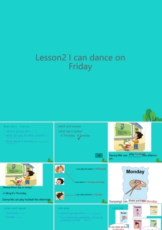 四年级英语上册 Unit 3 Lesson 2 I can dance on Friday课件4 鲁科版-鲁科版小学四年级上册英语课件