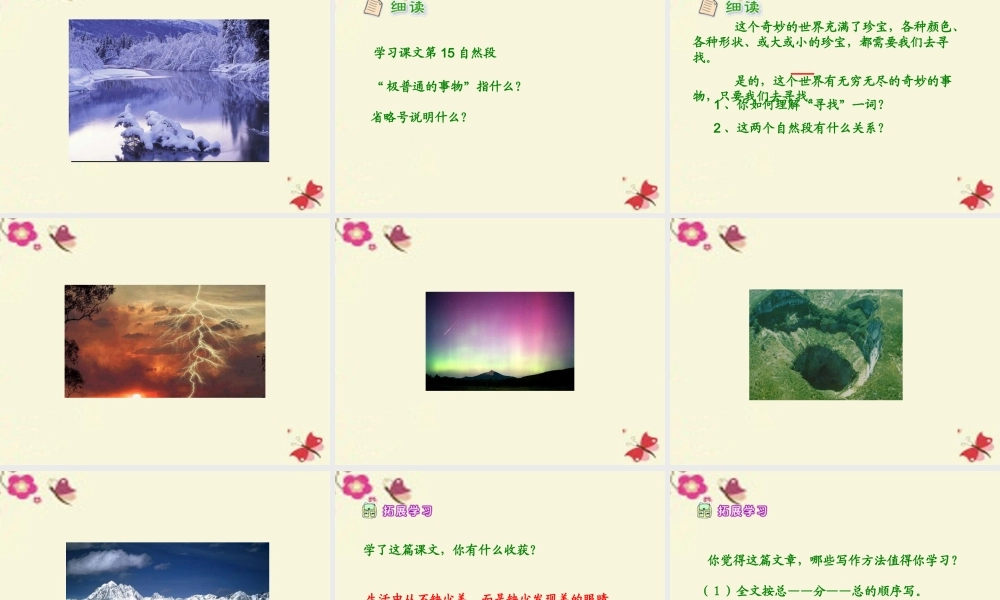 六年级语文下册 第3单元 6《这个奇妙的世界》课件2 语文A版-语文A版小学六年级下册语文课件