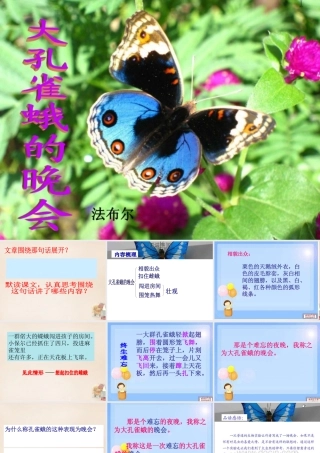 六年级语文下册《大孔雀蛾的晚会》课件1 长春版-长春版小学六年级下册语文课件