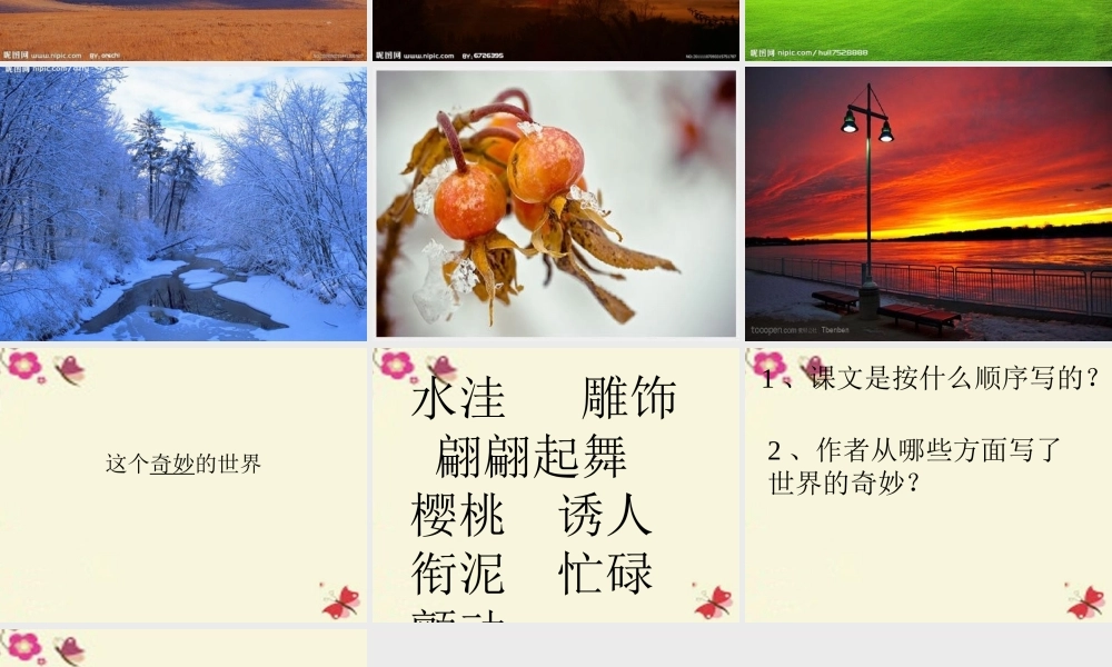 六年级语文下册 第3单元 6《这个奇妙的世界》课件4 语文A版-语文A版小学六年级下册语文课件