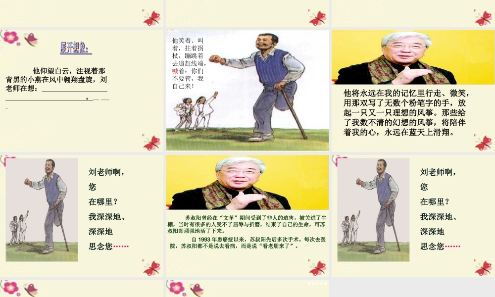六年级语文下册 第6单元 26《理想的风筝》课件3 语文S版-语文S版小学六年级下册语文课件