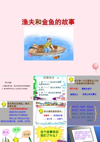 六年级语文下册 第六单元 第24课《渔夫和金鱼的故事》课件 西师大版-西师大版小学六年级下册语文课件