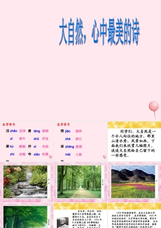 六年级语文下册《大自然，心中最美的诗》教学课件（详细解读）