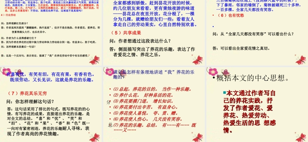 六年级语文下册 第3单元 7《养花》课件4 语文A版-语文A版小学六年级下册语文课件