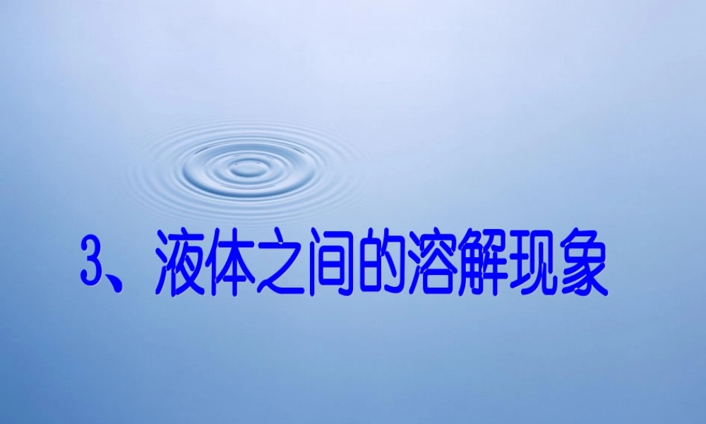 四年级科学上册 2.3 液体之间的溶解现象课件2 教科版-教科版小学四年级上册自然科学课件