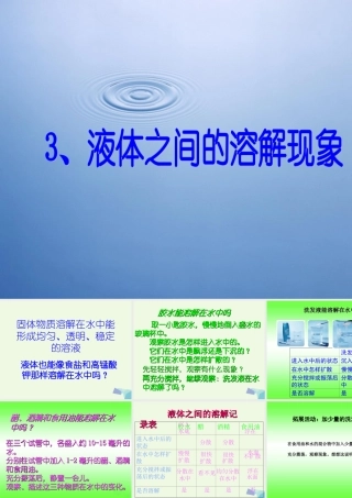四年级科学上册 2.3 液体之间的溶解现象课件2 教科版-教科版小学四年级上册自然科学课件