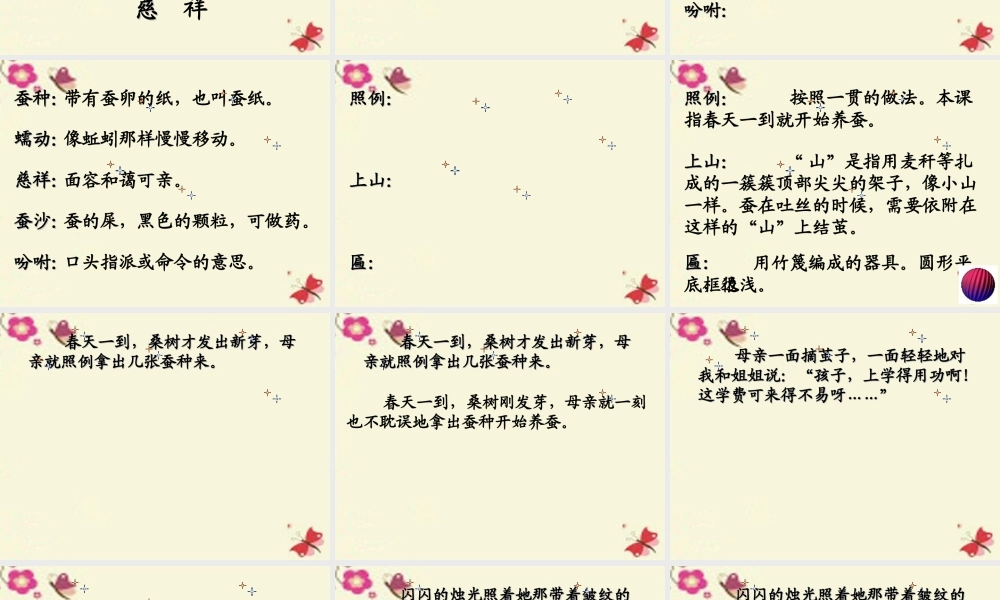 六年级语文下册 第3单元 8《春蚕》课件5 语文A版-语文A版小学六年级下册语文课件