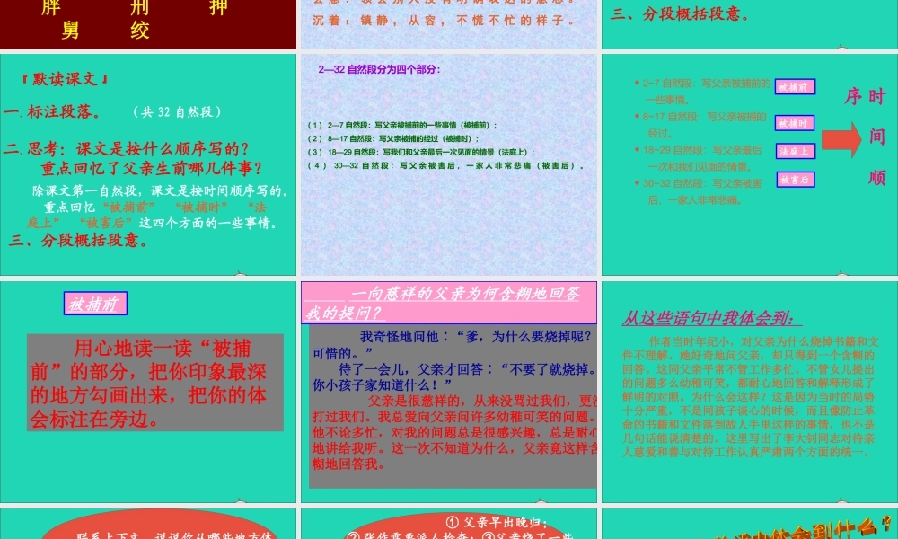 六年级语文下册 第三单元 1前的回忆课件3 新人教版-新人教级下册语文课件