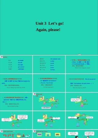 四年级英语上册 Unit 3 Let's Go（Again please）课件+素材 冀教版（三起）