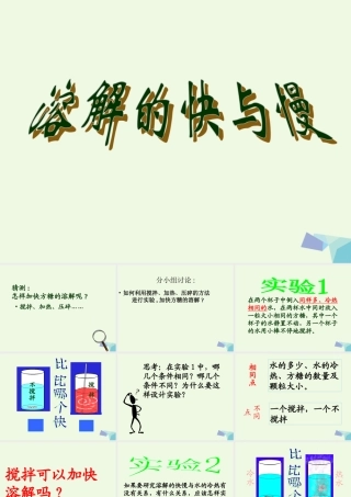 四年级科学上册 2.5 溶解的快与慢课件1 教科版-教科版小学四年级上册自然科学课件