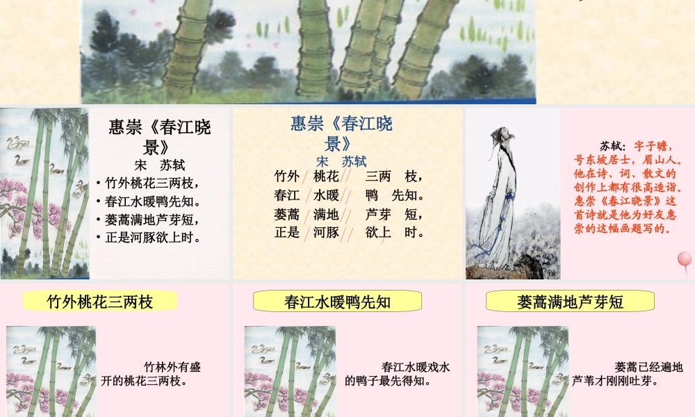 六年级语文下册《惠崇春江晓景》教学课件 教科版-教科版小学六年级下册语文课件