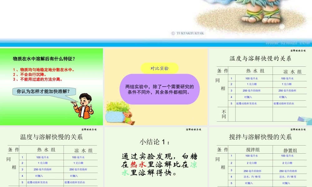 四年级科学上册 2.5 溶解的快与慢课件2 教科版-教科版小学四年级上册自然科学课件