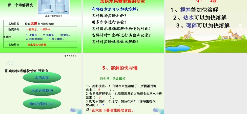 四年级科学上册 2.5 溶解的快与慢课件2 教科版-教科版小学四年级上册自然科学课件