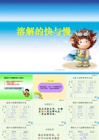 四年级科学上册 2.5 溶解的快与慢课件2 教科版-教科版小学四年级上册自然科学课件