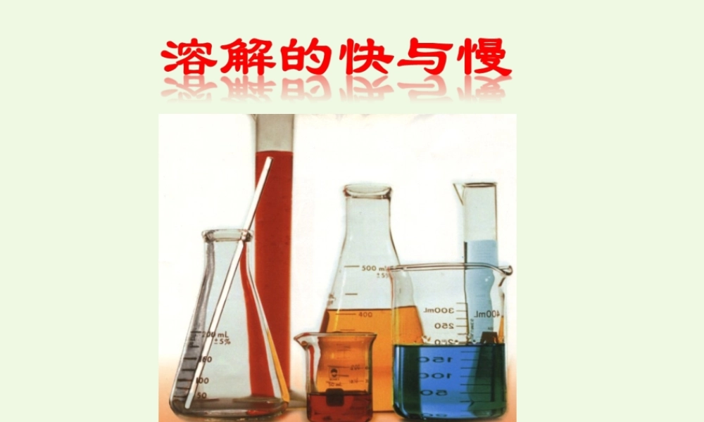 四年级科学上册 2.5 溶解的快与慢课件4 教科版-教科版小学四年级上册自然科学课件