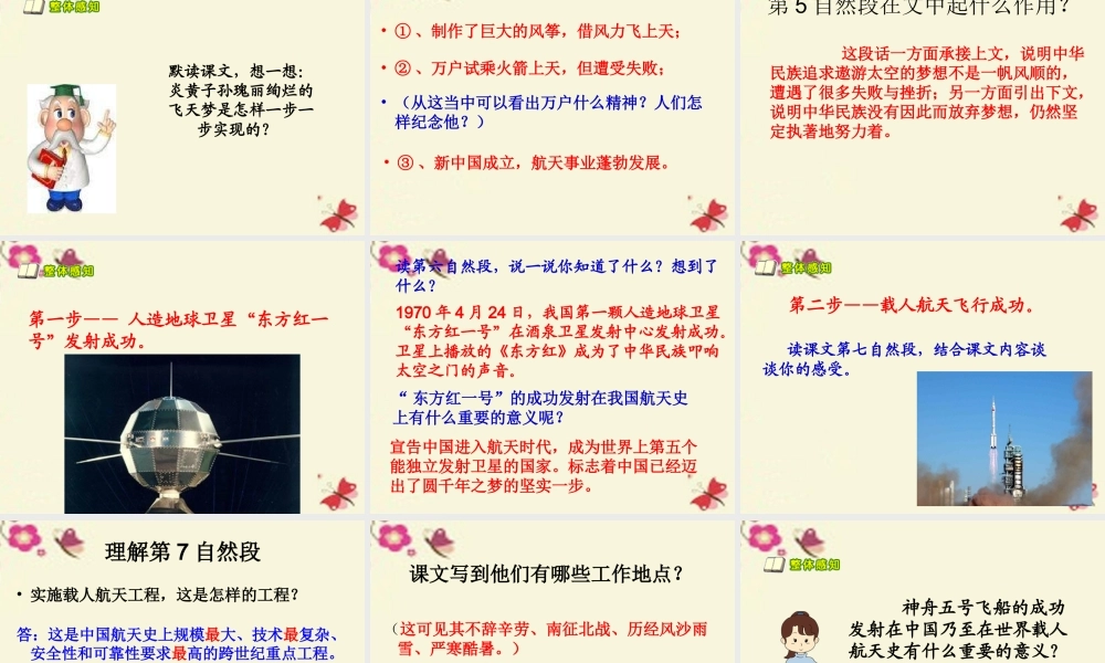 六年级语文下册 第3单元 11《飞天梦圆》课件1 语文S版-语文S版小学六年级下册语文课件