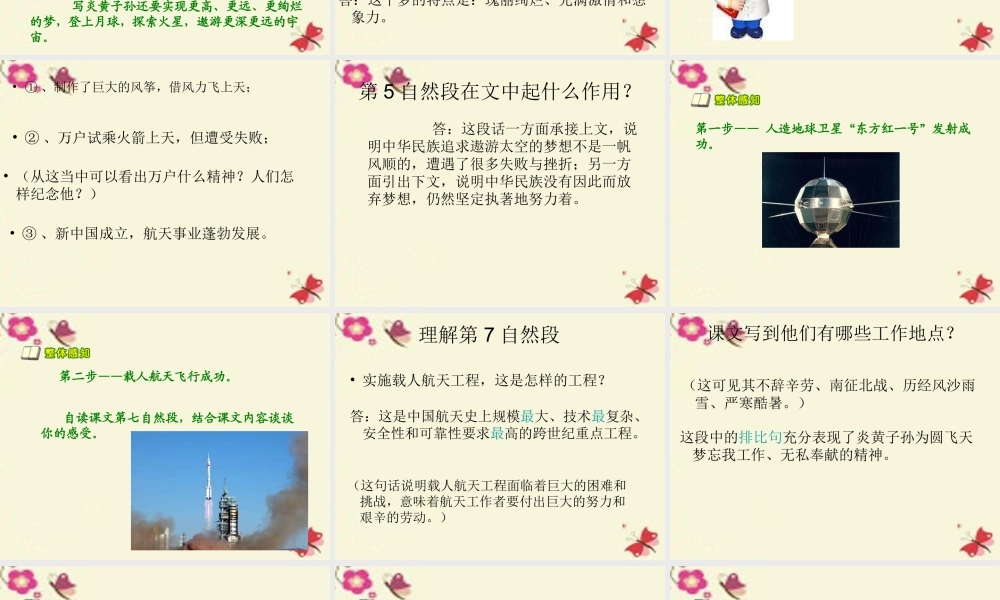 六年级语文下册 第3单元 11《飞天梦圆》课件2 语文S版-语文S版小学六年级下册语文课件