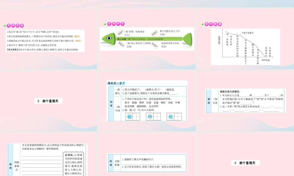 六年级语文下册 第三单元 9 那个星期天课件2 新人教版-新人教版小学六年级下册语文课件