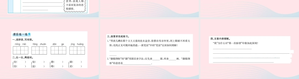六年级语文下册 第三单元 9 那个星期天课件2 新人教版-新人教版小学六年级下册语文课件