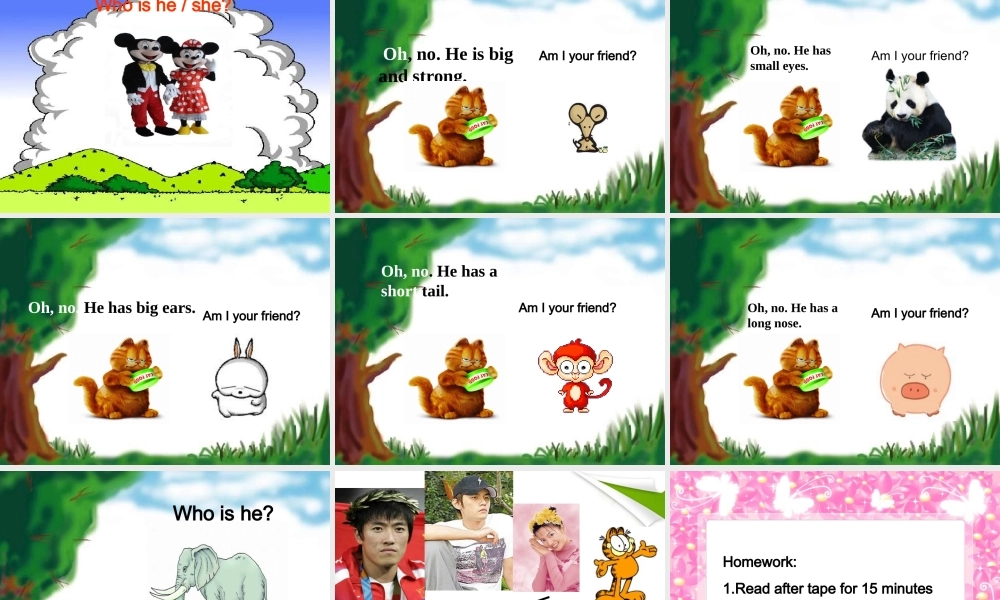 四年级英语上册 unit 3 My friend 第一课时课件 人教版PEP