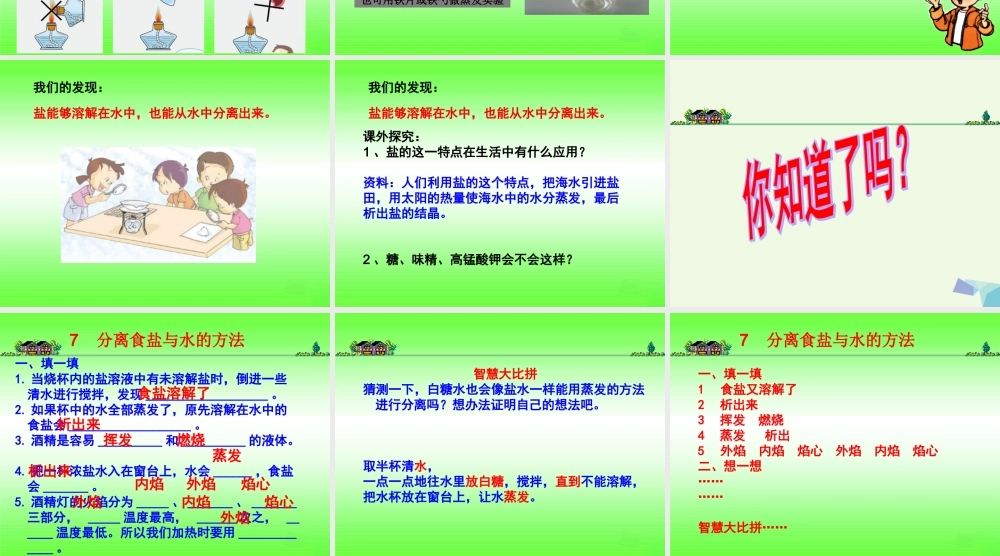 四年级科学上册 2.7 分离食盐与水的方法课件1 教科版-教科版小学四年级上册自然科学课件