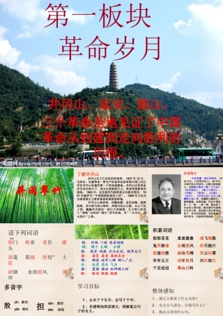 六年级语文下册《井冈翠竹》课件3 长春版-长春版小学六年级下册语文课件