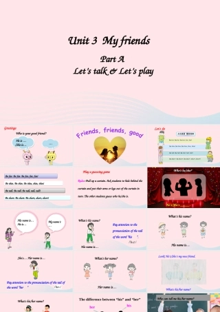 四年级英语上册 Unit 3 My friends Part A 第1课时上课课件+素材 人教PEP