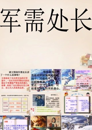 六年级语文下册《军需处长》课件2 长春版-长春版小学六年级下册语文课件