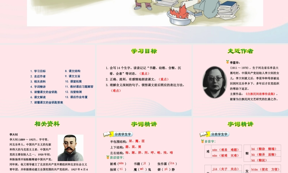六年级语文下册 第三单元 前的回忆（第1课时）课件 新人教版-新人教级下册语文课件