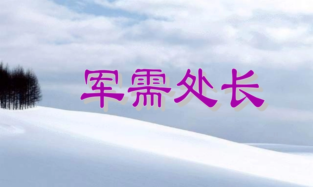 六年级语文下册《军需处长》课件3 长春版-长春版小学六年级下册语文课件