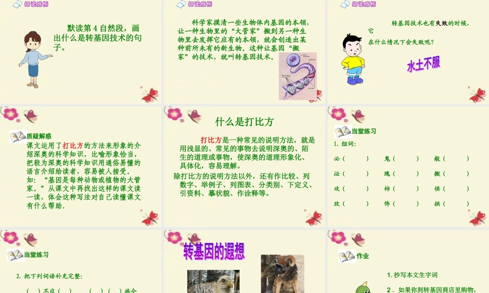 六年级语文下册 第3单元 12《种瓜得豆》课件6 语文S版-语文S版小学六年级下册语文课件