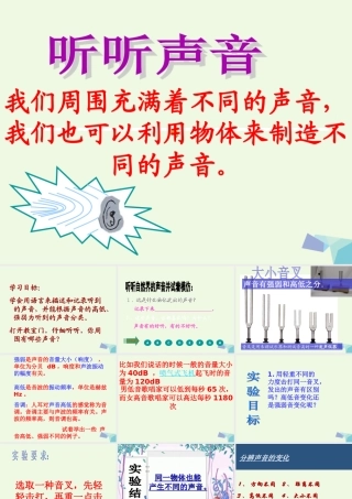 四年级科学上册 3.1 听听声音课件1 教科版-教科版小学四年级上册自然科学课件