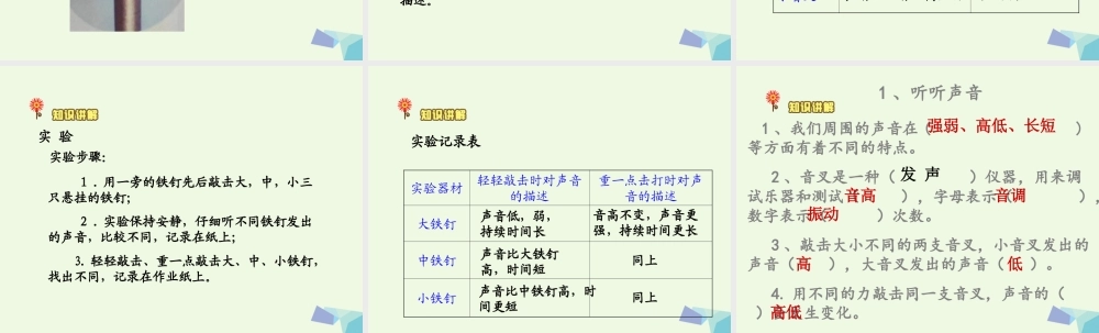 四年级科学上册 3.1 听听声音课件3 教科版-教科版小学四年级上册自然科学课件