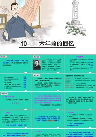 六年级语文下册 第三组 1前的回忆教学课件 新人教版-新人教级下册语文课件