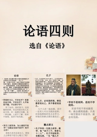 六年级语文下册《论语四则》课件2 长春版-长春版小学六年级下册语文课件
