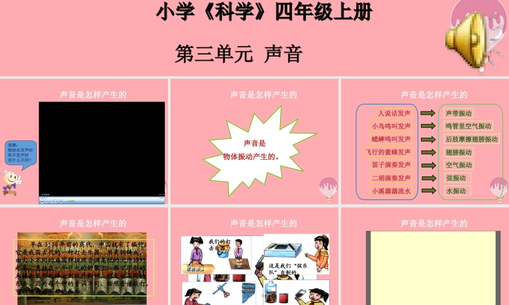 四年级科学上册 3.2 声音是怎样产生的课件1 湘教版-湘教版小学四年级上册自然科学课件