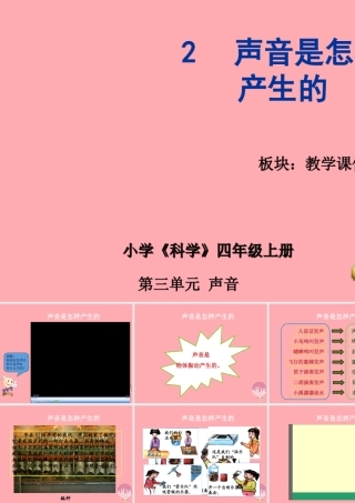 四年级科学上册 3.2 声音是怎样产生的课件1 湘教版-湘教版小学四年级上册自然科学课件