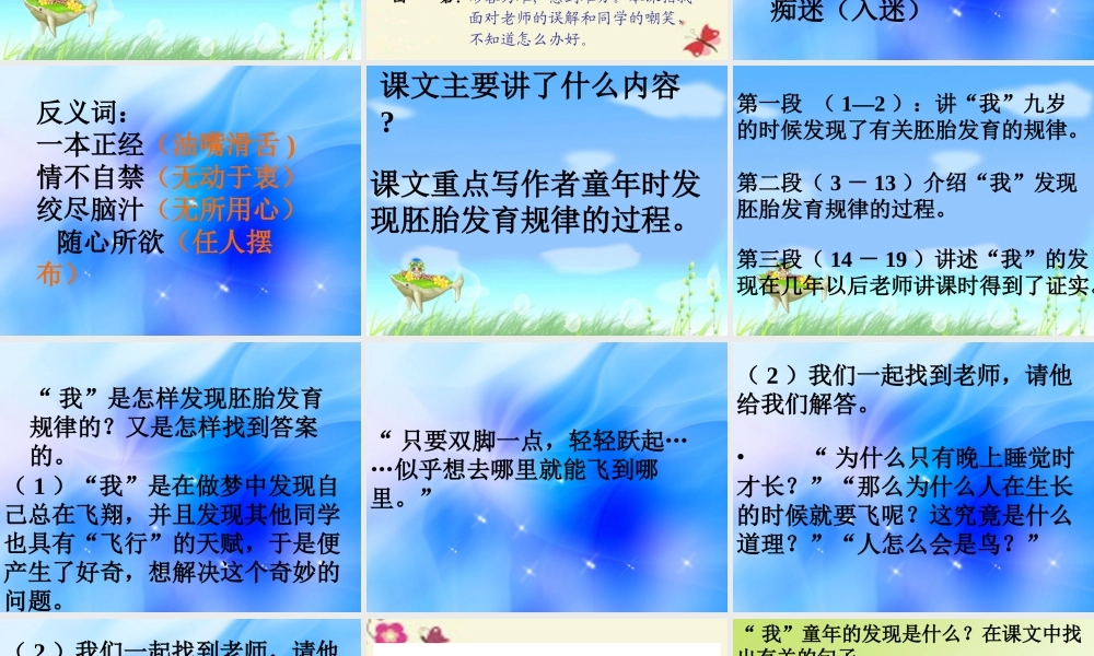 六年级语文下册 第3单元 14《童年的发现》课件5 语文S版-语文S版小学六年级下册语文课件